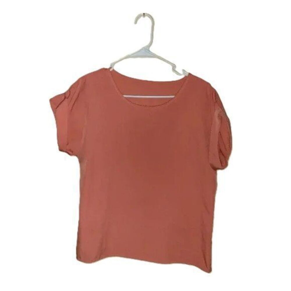 Emery Rose Pink Top with Cuffed Sleeves Size‎ Small- H015